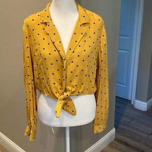 Reformation Alexis Long Sleeved Crop Top